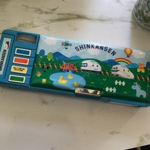Sanrio Shinkansen! Bullet train pencil case.